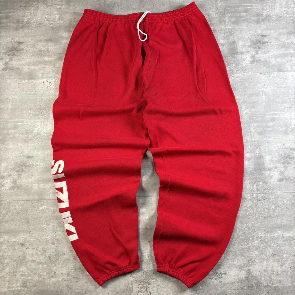 Vintage Baggy Red 80’s Suzuki Cotton Sweatpants